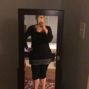 Black tunic with blue details